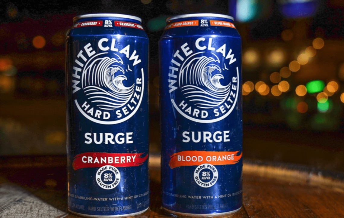 White Claw Surge Cranberry and Blood Orange